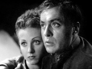 Danielle Darrieux as Marie and Charles Boyer as Rudolf in "Meyerling."