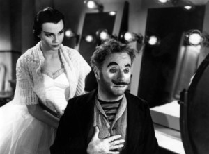 Claire Bloom and Charlie Chaplin play broken entertainers in "Limelight."