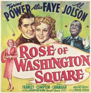 The poster for "Rose of Washington Square."