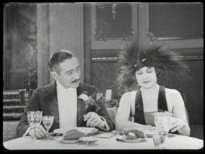 Adolphe Menjou as Pierre and Edna Purviance as Marie in "A Woman of Paris: A Drama of Fate."
