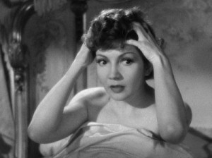 Claudette Colbert wakes up in a Cinderella story in "Midnight."